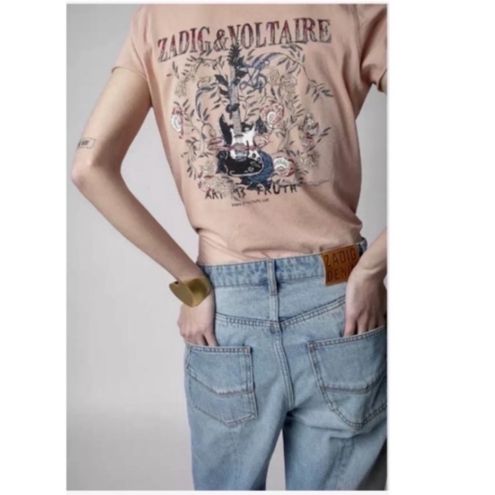 Zadig & Voltaire Tunisen McGuitar T-Shirt- Large.
